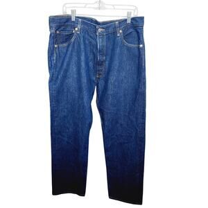 Levi's 501 Straight Fit Men's Jeans 38x34 Dark Blue Wash Button Fly Denim